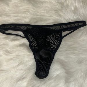 Vintage Lace and Mesh-Net Thong